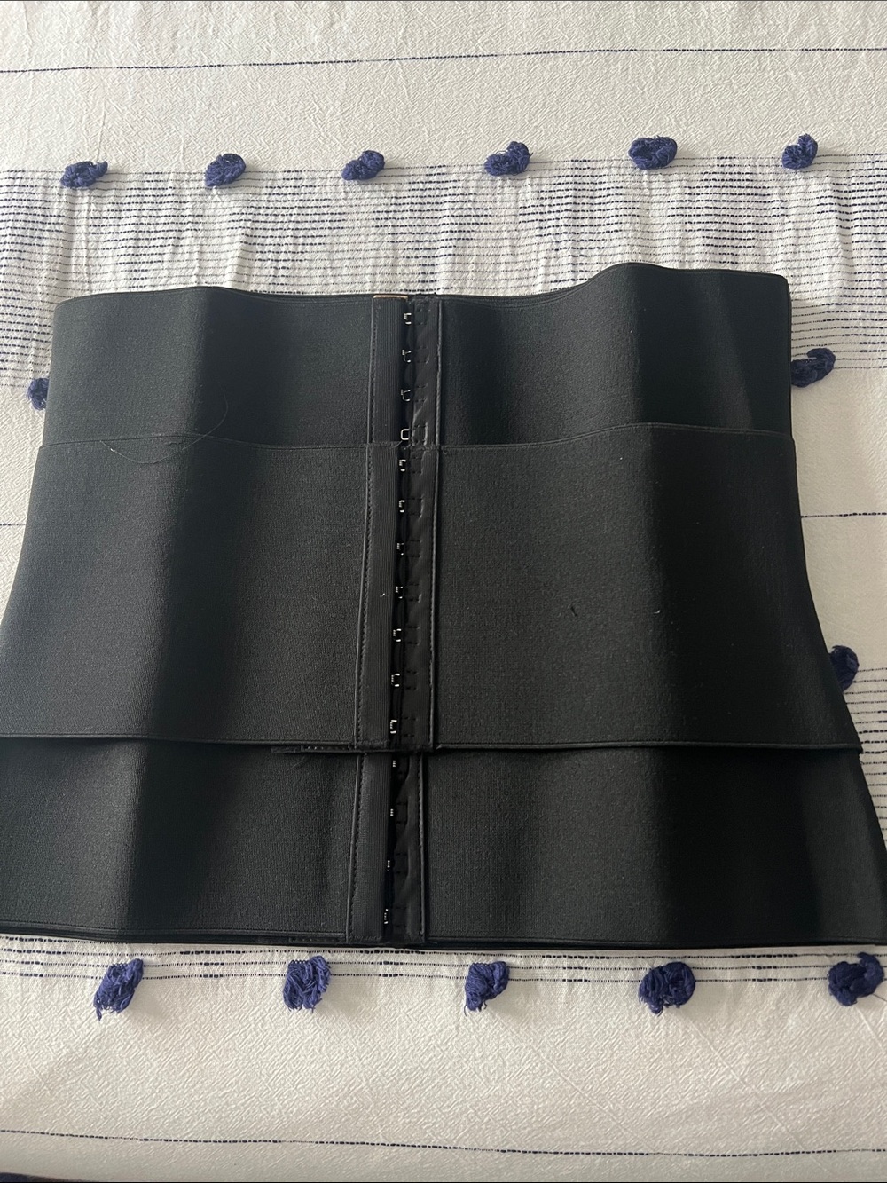 Black Hook-Front Waist Cincher